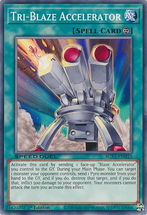 Tri-Blaze Accelerator (SGX1-ENH15) - Speed Duel GX: Duel Academy Box 1st Edition Speed Duel GX: Duel Academy Box Yugioh Single  Squirtle Squad Card Shop.