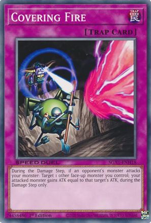 Covering Fire (SGX1-ENH18) - Speed Duel GX: Duel Academy Box 1st Edition Speed Duel GX: Duel Academy Box Yugioh Single  Squirtle Squad Card Shop.