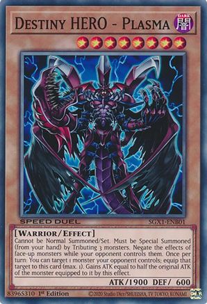 Destiny HERO - Plasma (SGX1-ENB01) - Speed Duel GX: Duel Academy Box 1st Edition Speed Duel GX: Duel Academy Box Yugioh Single  Squirtle Squad Card Shop.