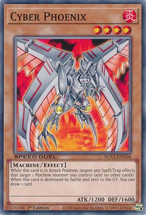Cyber Phoenix (SGX1-ENG04) - Speed Duel GX: Duel Academy Box 1st Edition Speed Duel GX: Duel Academy Box Yugioh Single  Squirtle Squad Card Shop.