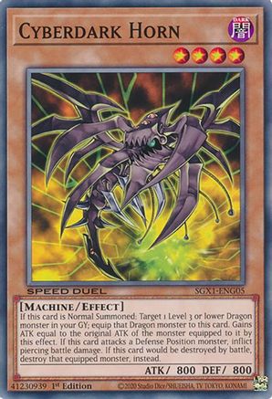 Cyberdark Horn (SGX1-ENG05) - Speed Duel GX: Duel Academy Box 1st Edition Speed Duel GX: Duel Academy Box Yugioh Single  Squirtle Squad Card Shop.