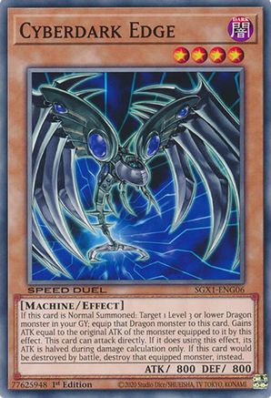 Cyberdark Edge (SGX1-ENG06) - Speed Duel GX: Duel Academy Box 1st Edition Speed Duel GX: Duel Academy Box Yugioh Single  Squirtle Squad Card Shop.