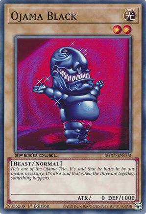 Ojama Black (SGX1-ENC03) - Speed Duel GX: Duel Academy Box 1st Edition Speed Duel GX: Duel Academy Box Yugioh Single  Squirtle Squad Card Shop.