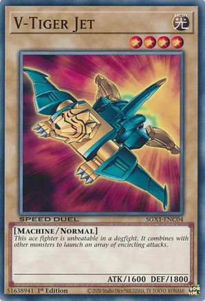 V-Tiger Jet (SGX1-ENC04) - Speed Duel GX: Duel Academy Box 1st Edition Speed Duel GX: Duel Academy Box Yugioh Single  Squirtle Squad Card Shop.