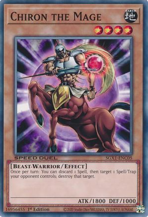Chiron the Mage (SGX1-ENC05) - Speed Duel GX: Duel Academy Box 1st Edition Speed Duel GX: Duel Academy Box Yugioh Single  Squirtle Squad Card Shop.