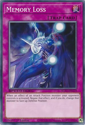 Memory Loss (SGX1-ENG19) - Speed Duel GX: Duel Academy Box 1st Edition Speed Duel GX: Duel Academy Box Yugioh Single  Squirtle Squad Card Shop.