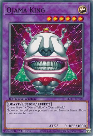 Ojama King (SGX1-ENC21) - Speed Duel GX: Duel Academy Box 1st Edition Speed Duel GX: Duel Academy Box Yugioh Single  Squirtle Squad Card Shop.