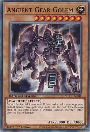 Ancient Gear Golem (SGX1-END01) - Speed Duel GX: Duel Academy Box 1st Edition Speed Duel GX: Duel Academy Box Yugioh Single  Squirtle Squad Card Shop.