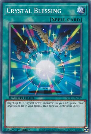 Crystal Blessing (SGX1-ENF12) - Speed Duel GX: Duel Academy Box 1st Edition Speed Duel GX: Duel Academy Box Yugioh Single  Squirtle Squad Card Shop.
