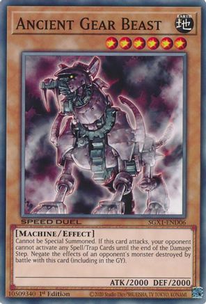 Ancient Gear Beast (SGX1-END06) - Speed Duel GX: Duel Academy Box 1st Edition Speed Duel GX: Duel Academy Box Yugioh Single  Squirtle Squad Card Shop.