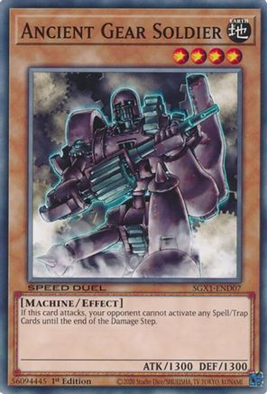 Ancient Gear Soldier (SGX1-END07) - Speed Duel GX: Duel Academy Box 1st Edition Speed Duel GX: Duel Academy Box Yugioh Single  Squirtle Squad Card Shop.