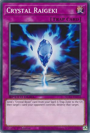 Crystal Raigeki (SGX1-ENF16) - Speed Duel GX: Duel Academy Box 1st Edition Speed Duel GX: Duel Academy Box Yugioh Single  Squirtle Squad Card Shop.