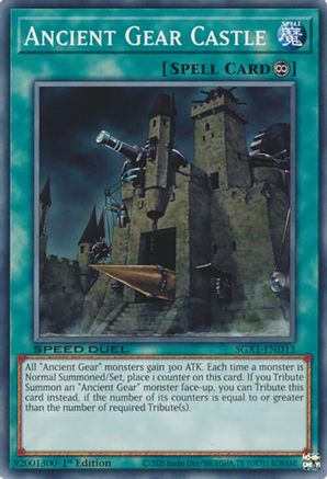 Ancient Gear Castle (SGX1-END13) - Speed Duel GX: Duel Academy Box 1st Edition Speed Duel GX: Duel Academy Box Yugioh Single  Squirtle Squad Card Shop.