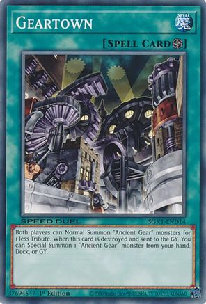 Geartown (SGX1-END14) - Speed Duel GX: Duel Academy Box 1st Edition Speed Duel GX: Duel Academy Box Yugioh Single  Squirtle Squad Card Shop.