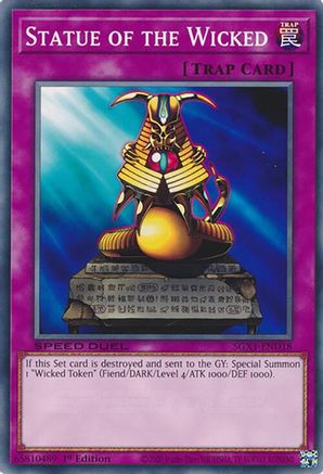 Statue of the Wicked (SGX1-END18) - Speed Duel GX: Duel Academy Box 1st Edition Speed Duel GX: Duel Academy Box Yugioh Single  Squirtle Squad Card Shop.