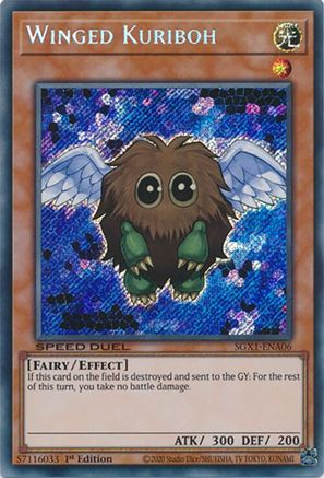 Winged Kuriboh (Secret Rare) (SGX1-ENA06) - Speed Duel GX: Duel Academy Box 1st Edition Speed Duel GX: Duel Academy Box Yugioh Single  Squirtle Squad Card Shop.