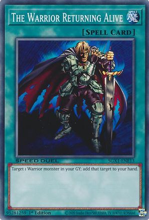 The Warrior Returning Alive (SGX1-ENE13) - Speed Duel GX: Duel Academy Box 1st Edition Speed Duel GX: Duel Academy Box Yugioh Single  Squirtle Squad Card Shop.