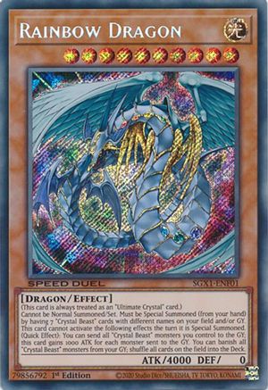 Rainbow Dragon (Secret Rare) (SGX1-ENF01) - Speed Duel GX: Duel Academy Box 1st Edition Speed Duel GX: Duel Academy Box Yugioh Single  Squirtle Squad Card Shop.
