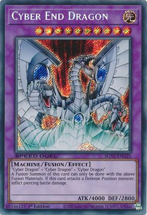 Cyber End Dragon (Secret Rare) (SGX1-ENG21) - Speed Duel GX: Duel Academy Box 1st Edition Speed Duel GX: Duel Academy Box Yugioh Single  Squirtle Squad Card Shop.