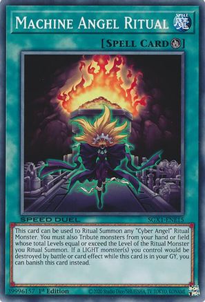 Machine Angel Ritual (SGX1-ENE15) - Speed Duel GX: Duel Academy Box 1st Edition Speed Duel GX: Duel Academy Box Yugioh Single  Squirtle Squad Card Shop.