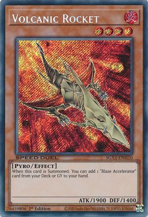 Volcanic Rocket (Secret Rare) (SGX1-ENH10) - Speed Duel GX: Duel Academy Box 1st Edition Speed Duel GX: Duel Academy Box Yugioh Single  Squirtle Squad Card Shop.