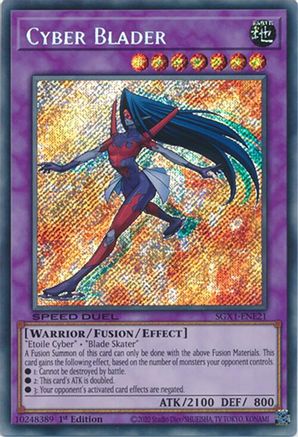 Cyber Blader (Secret Rare) (SGX1-ENE21) - Speed Duel GX: Duel Academy Box 1st Edition Speed Duel GX: Duel Academy Box Yugioh Single  Squirtle Squad Card Shop.