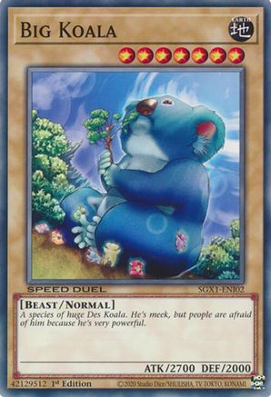 Big Koala (SGX1-ENI02) - Speed Duel GX: Duel Academy Box 1st Edition Speed Duel GX: Duel Academy Box Yugioh Single  Squirtle Squad Card Shop.