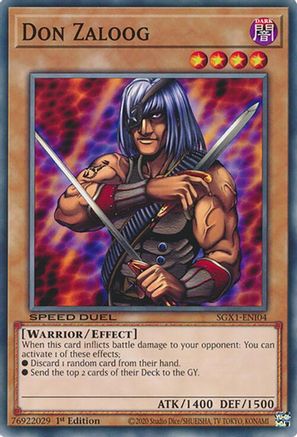 Don Zaloog (SGX1-ENI04) - Speed Duel GX: Duel Academy Box 1st Edition Speed Duel GX: Duel Academy Box Yugioh Single  Squirtle Squad Card Shop.