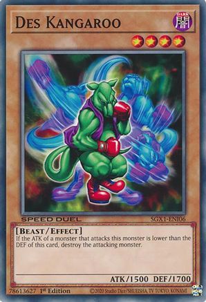 Des Kangaroo (SGX1-ENI06) - Speed Duel GX: Duel Academy Box 1st Edition Speed Duel GX: Duel Academy Box Yugioh Single  Squirtle Squad Card Shop.