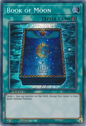 Book of Moon (Secret Rare) (SGX1-ENI15) - Speed Duel GX: Duel Academy Box 1st Edition Speed Duel GX: Duel Academy Box Yugioh Single  Squirtle Squad Card Shop.
