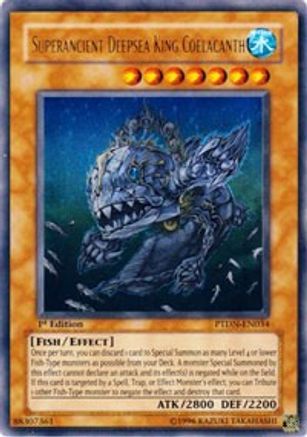 Superancient Deepsea King Coelacanth (PTDN-EN034) - Phantom Darkness 1st Edition Phantom Darkness Yugioh Single  Squirtle Squad Card Shop.