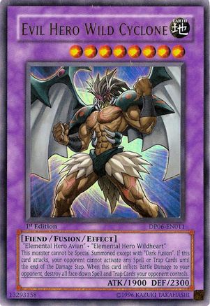 Evil Hero Wild Cyclone (DP06-EN011) - Duelist Pack 6: Jaden Yuki 3 Unlimited Duelist Pack 6: Jaden Yuki 3 Yugioh Single  Squirtle Squad Card Shop.