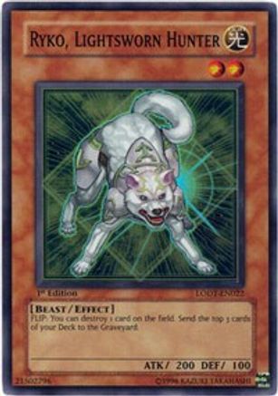 Ryko, Lightsworn Hunter (LODT-EN022) - Light of Destruction Unlimited Light of Destruction Yugioh Single  Squirtle Squad Card Shop.