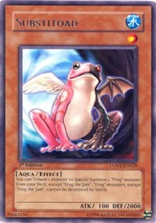 Substitoad (LODT-EN028) - Light of Destruction Unlimited Light of Destruction Yugioh Single  Squirtle Squad Card Shop.