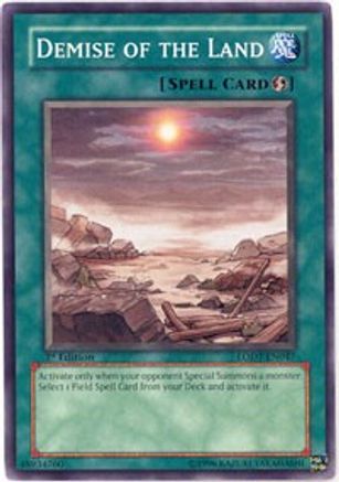 Demise of the Land (LODT-EN047) - Light of Destruction Unlimited Light of Destruction Yugioh Single  Squirtle Squad Card Shop.