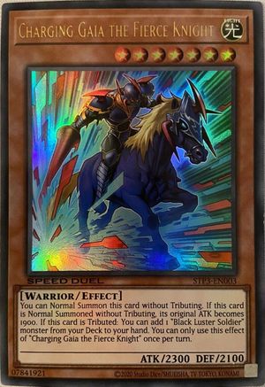 Charging Gaia the Fierce Knight (STP3-EN003) - Speed Duel: Tournament Pack 3 Unlimited Speed Duel: Tournament Pack 3 Yugioh Single  Squirtle Squad Card Shop.