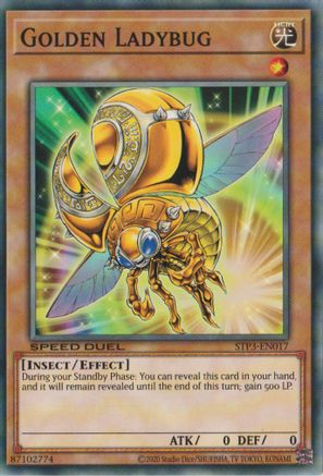 Golden Ladybug (STP3-EN017) - Speed Duel: Tournament Pack 3 Unlimited Speed Duel: Tournament Pack 3 Yugioh Single  Squirtle Squad Card Shop.