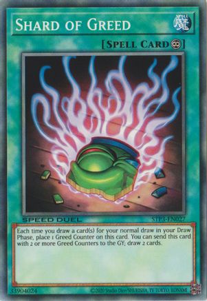 Shard of Greed (STP3-EN027) - Speed Duel: Tournament Pack 3 Unlimited Speed Duel: Tournament Pack 3 Yugioh Single  Squirtle Squad Card Shop.