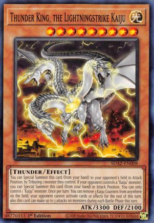 Thunder King, the Lightningstrike Kaiju (SDAZ-EN008) - Structure Deck: Albaz Strike 1st Edition Structure Deck: Albaz Strike Yugioh Single  Squirtle Squad Card Shop.