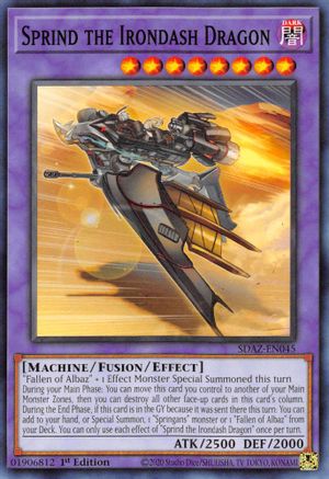 Sprind the Irondash Dragon (SDAZ-EN045) - Structure Deck: Albaz Strike 1st Edition Structure Deck: Albaz Strike Yugioh Single  Squirtle Squad Card Shop.