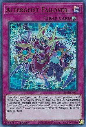 Altergeist Failover (GFP2-EN027) - Ghosts From the Past: The 2nd Haunting 1st Edition Ghosts From the Past: The 2nd Haunting Yugioh Single  Squirtle Squad Card Shop.