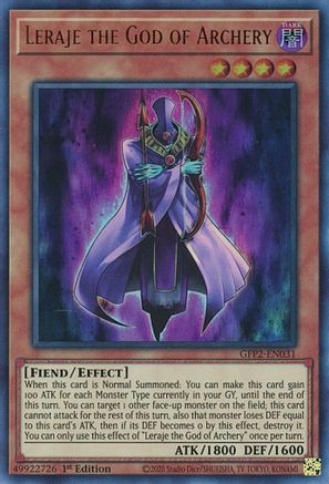 Leraje the God of Archery (GFP2-EN031) - Ghosts From the Past: The 2nd Haunting 1st Edition Ghosts From the Past: The 2nd Haunting Yugioh Single  Squirtle Squad Card Shop.