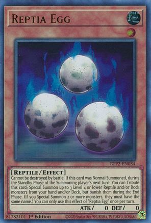 Reptia Egg (GFP2-EN034) - Ghosts From the Past: The 2nd Haunting 1st Edition Ghosts From the Past: The 2nd Haunting Yugioh Single  Squirtle Squad Card Shop.