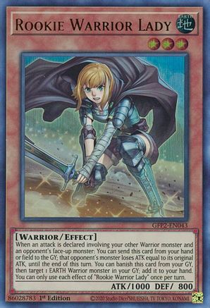 Rookie Warrior Lady (GFP2-EN043) - Ghosts From the Past: The 2nd Haunting 1st Edition Ghosts From the Past: The 2nd Haunting Yugioh Single  Squirtle Squad Card Shop.