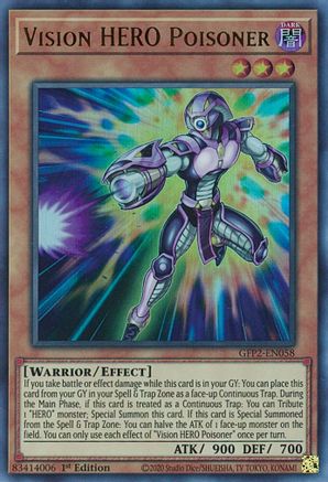 Vision HERO Poisoner (GFP2-EN058) - Ghosts From the Past: The 2nd Haunting 1st Edition Ghosts From the Past: The 2nd Haunting Yugioh Single  Squirtle Squad Card Shop.