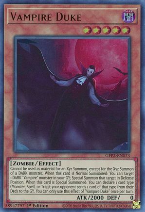 Vampire Duke (GFP2-EN073) - Ghosts From the Past: The 2nd Haunting 1st Edition Ghosts From the Past: The 2nd Haunting Yugioh Single  Squirtle Squad Card Shop.