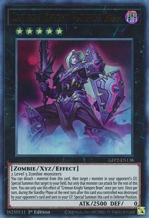 Crimson Knight Vampire Bram (GFP2-EN138) - Ghosts From the Past: The 2nd Haunting 1st Edition Ghosts From the Past: The 2nd Haunting Yugioh Single  Squirtle Squad Card Shop.