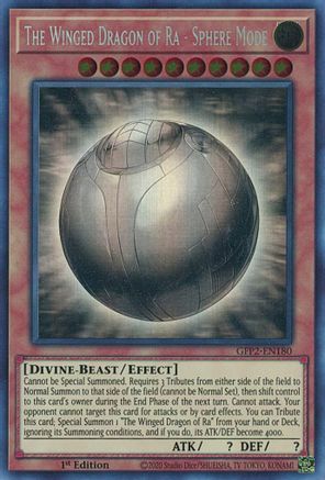 The Winged Dragon of Ra - Sphere Mode (Ghost Rare) (GFP2-EN180) - Ghosts From the Past: The 2nd Haunting 1st Edition Ghosts From the Past: The 2nd Haunting Yugioh Single  Squirtle Squad Card Shop.