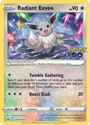 Pokémon TCG - Radiant Eevee SWSH230 - Holofoil Sword & Shield Promo Card SWSH: Sword & Shield Promo Cards Pokemon Single  Squirtle Squad Card Shop.