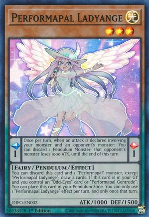 Performapal Ladyange (DIFO-EN002) - Dimension Force 1st Edition Dimension Force Yugioh Single  Squirtle Squad Card Shop.